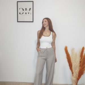 Pantalón Líneas Blancas Topo